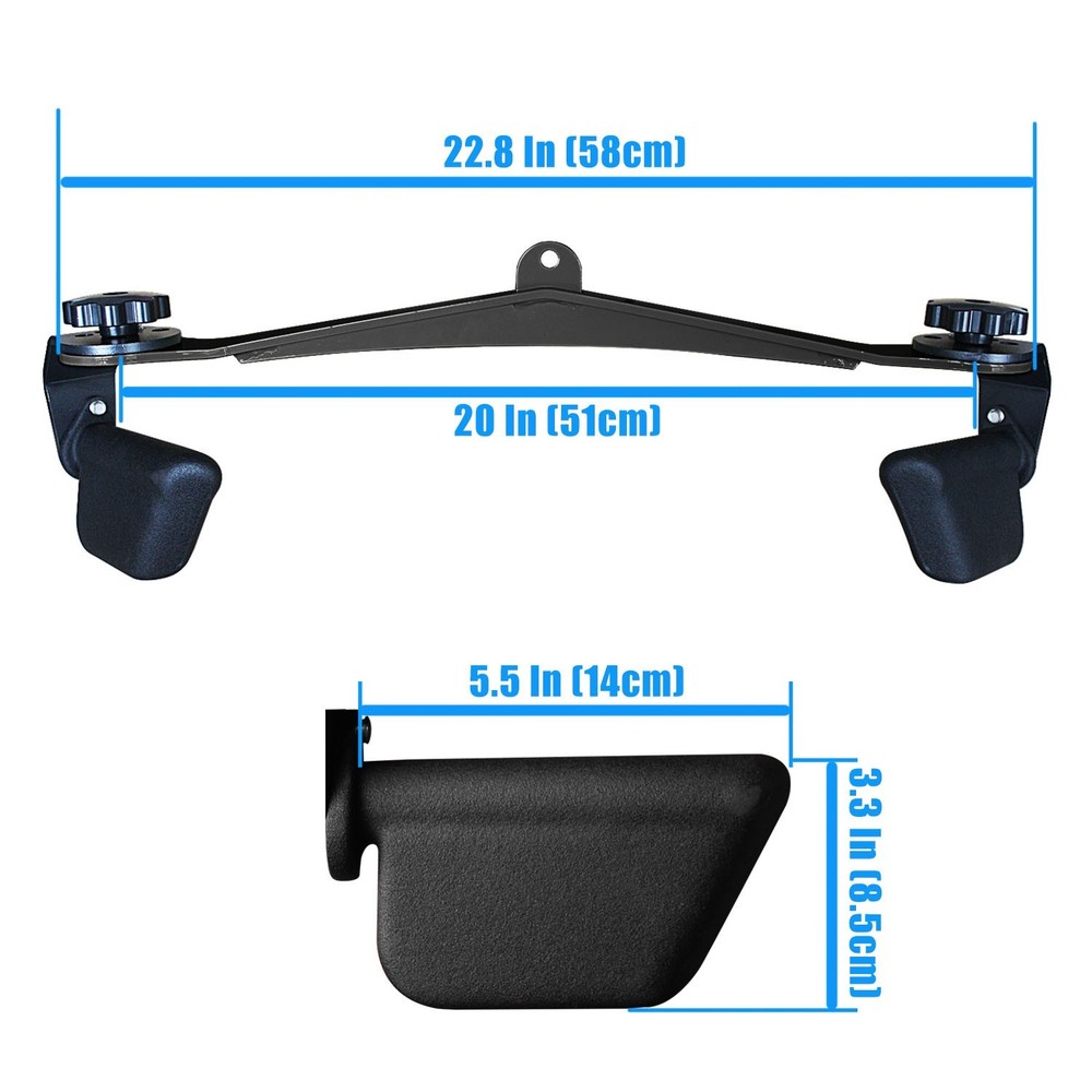 Adjustable Lat Pull Down Bar Cable Machine Attachments for Gym Wide Grip Handle