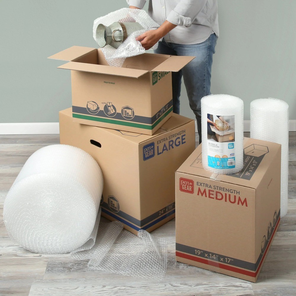 Large 12" x 100' Roll 3/16" Small Bubble for Shipping Packaging
