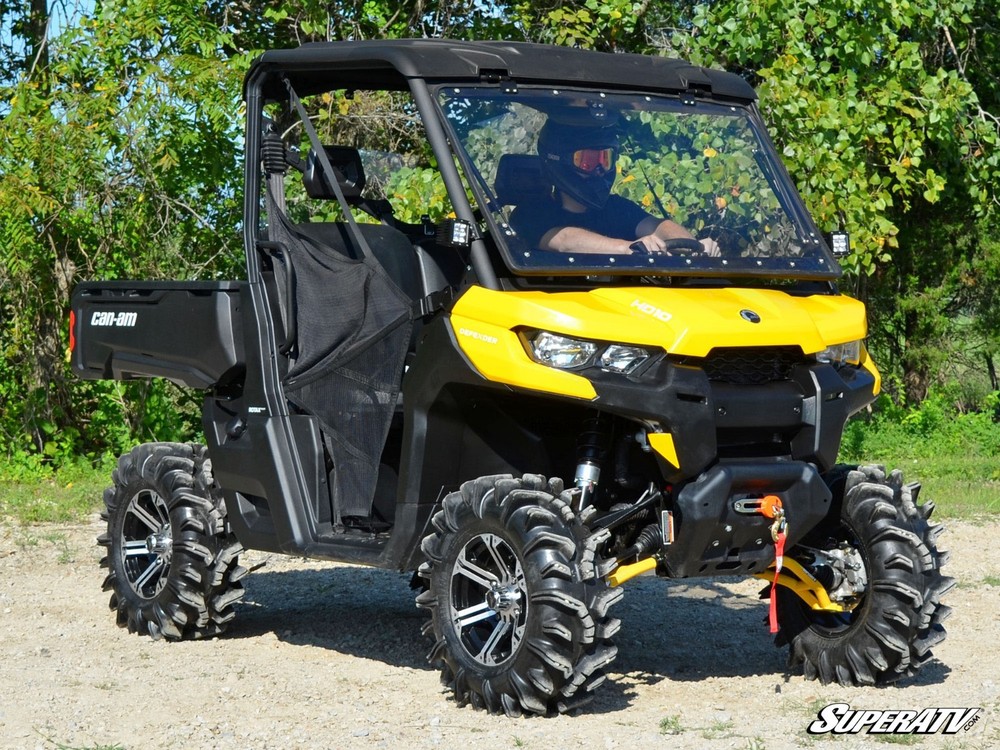 SuperATV Scratch Resistant Flip Windshield for Can-Am Defender (2016+)