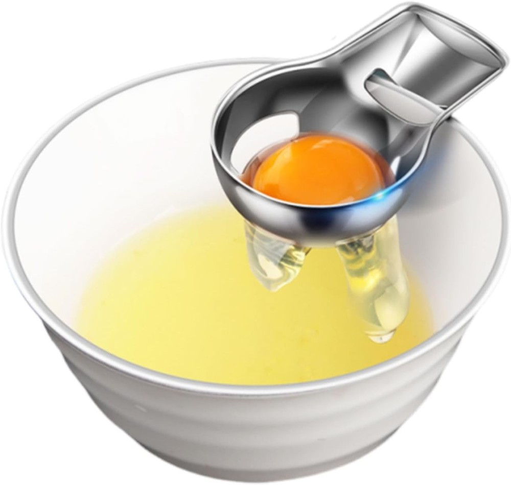 Egg Yolk Separator, Cracker Tool for Raw Eggs, Food Grade Stainless...
