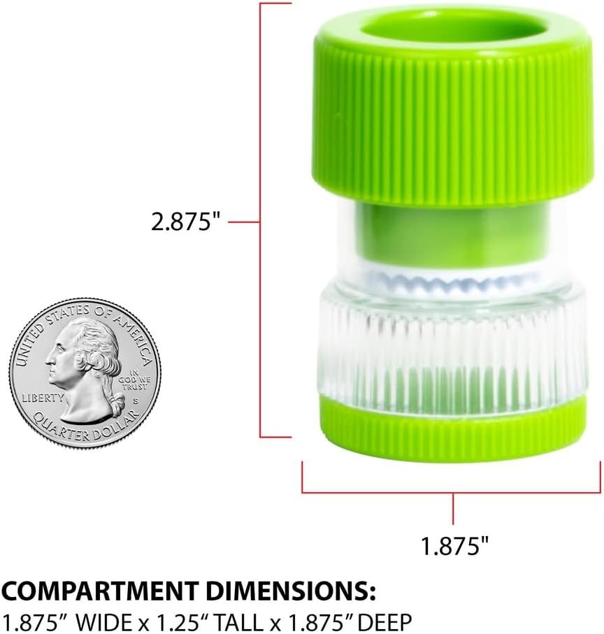 Compact Travel Pill Organizer with Removable Drinking Cup - Effortless Dosing