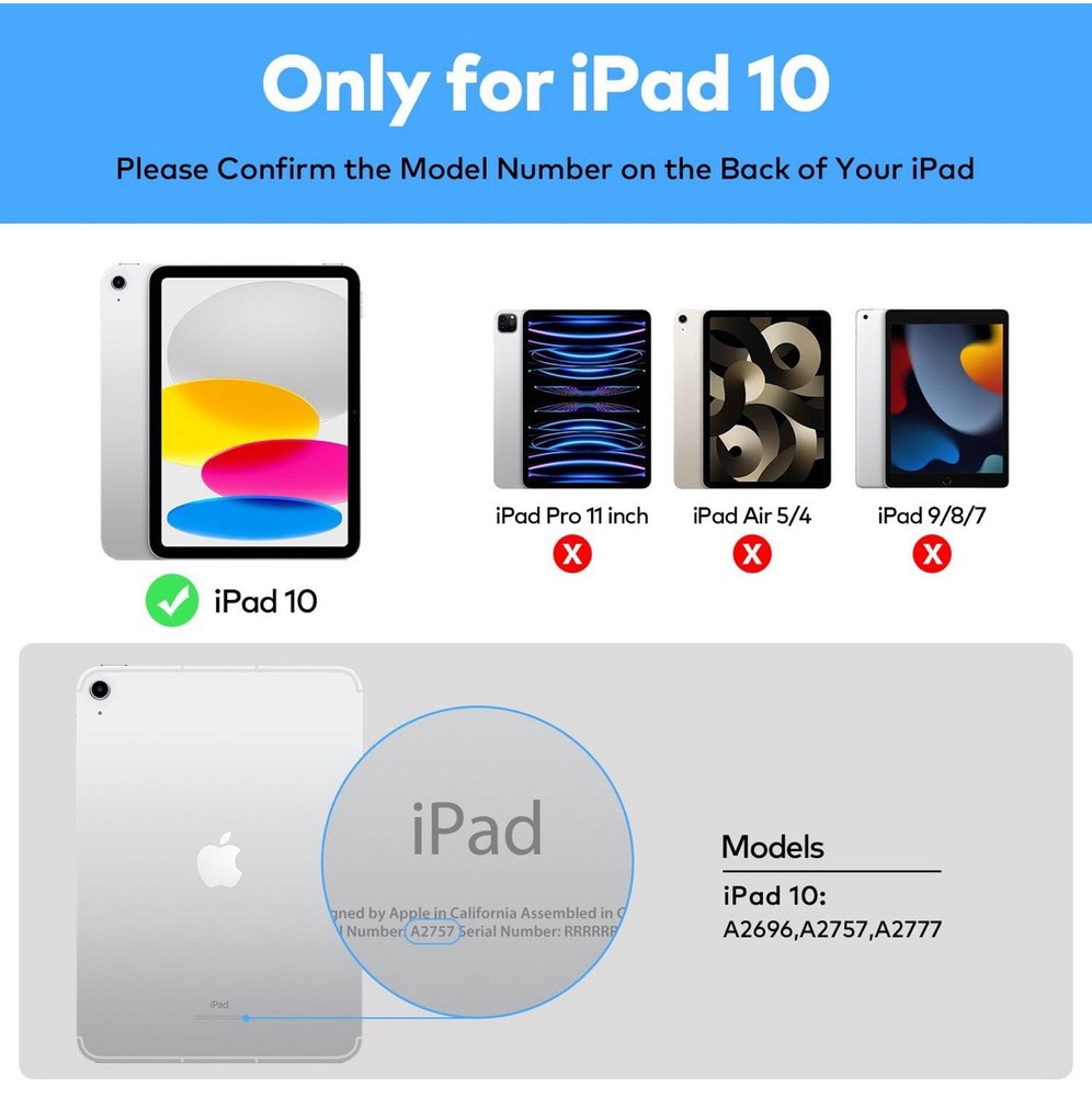 Keyboard Case for iPad 10th generation 2022