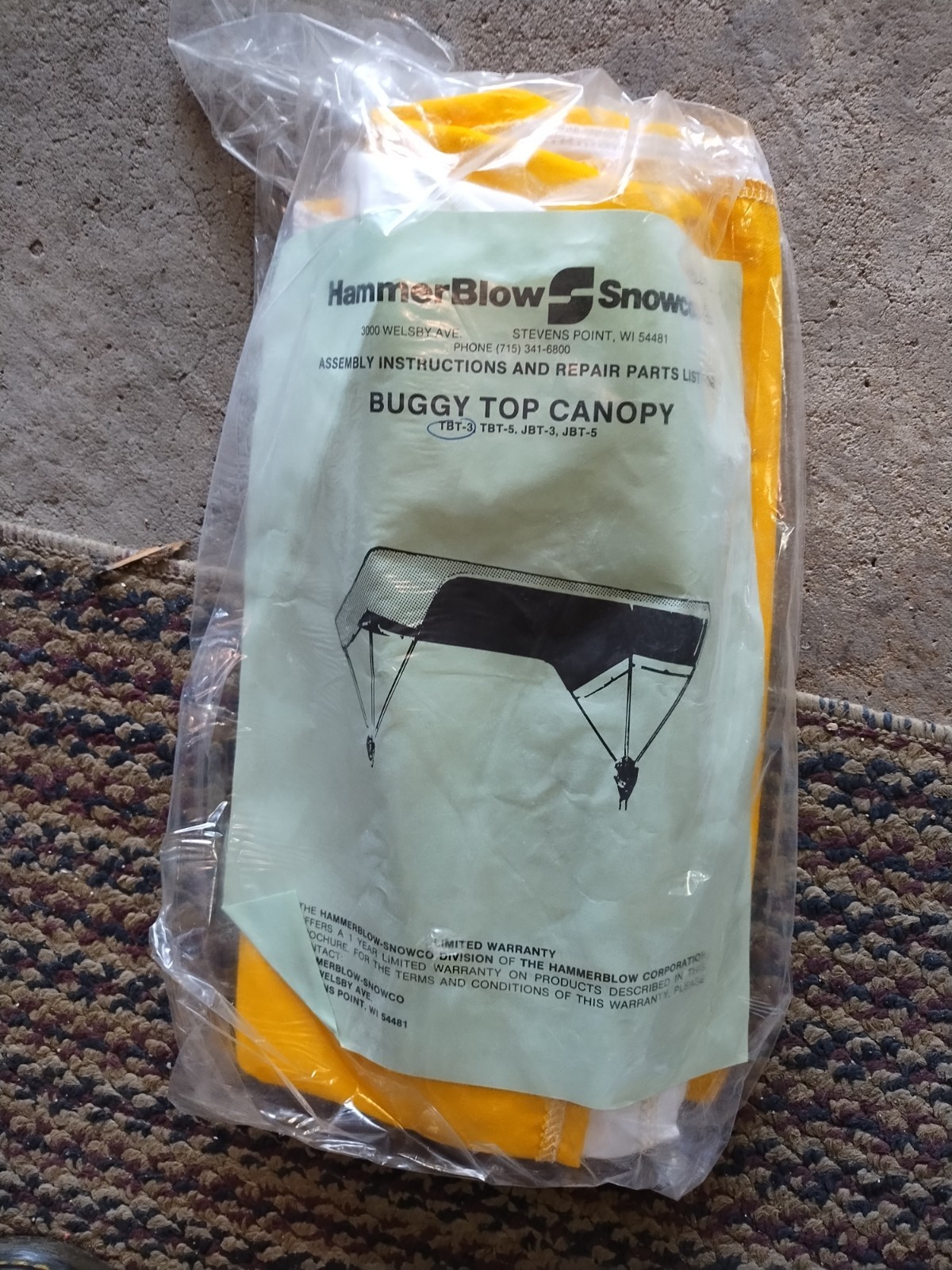 BUGGY TOP Umbrella TRACTOR 3 Bow Frame Yellow White Canopy Minneapolis Moline 40