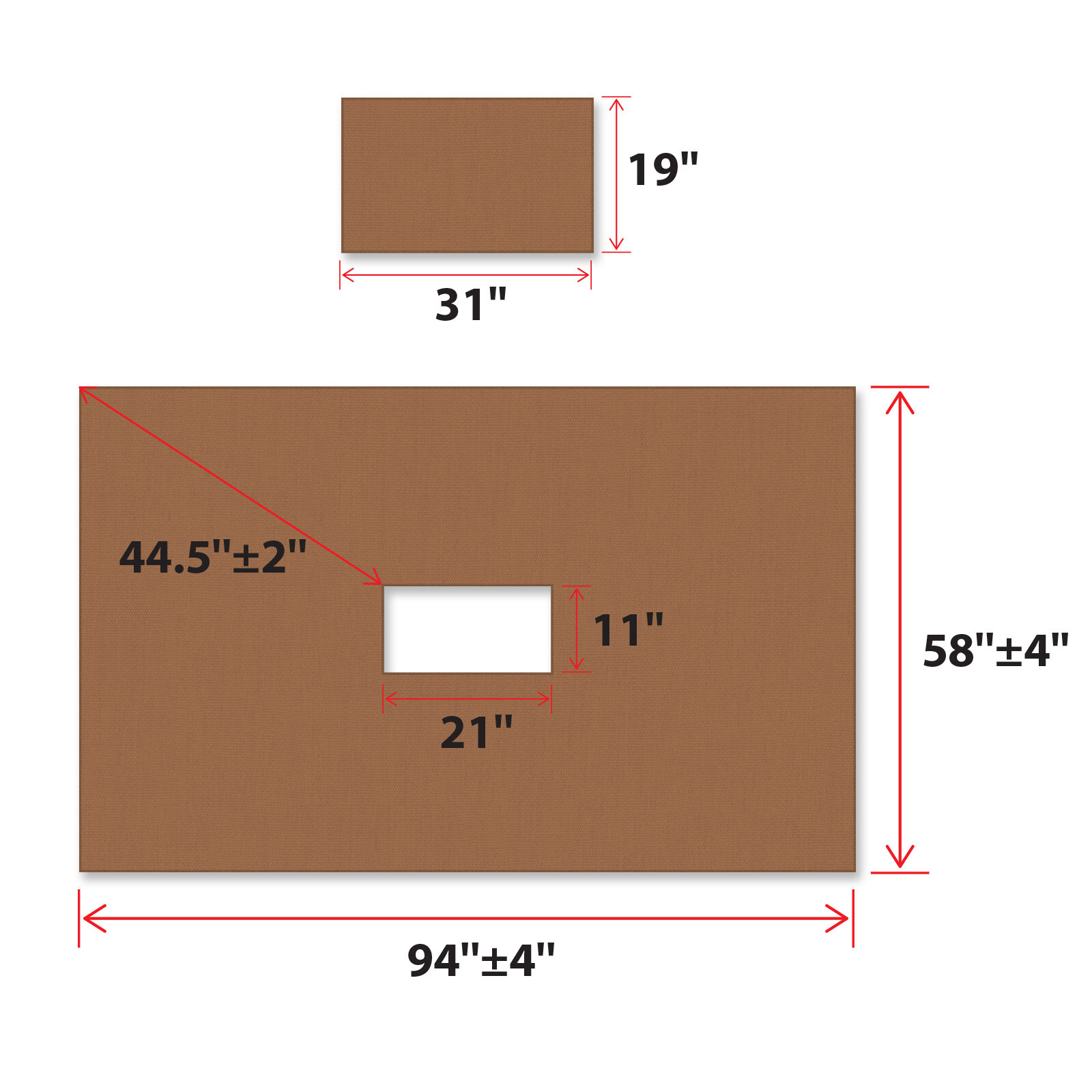 BBQ 8'x5' Double Tier Replacement Canopy Grill Gazebo Roof Gazebo Cover Top