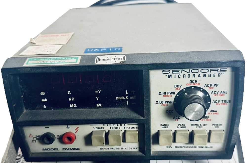 Sencore DVM56 MicroRanger Digital Multimeter Auto-Ranging Bench Meter Tested