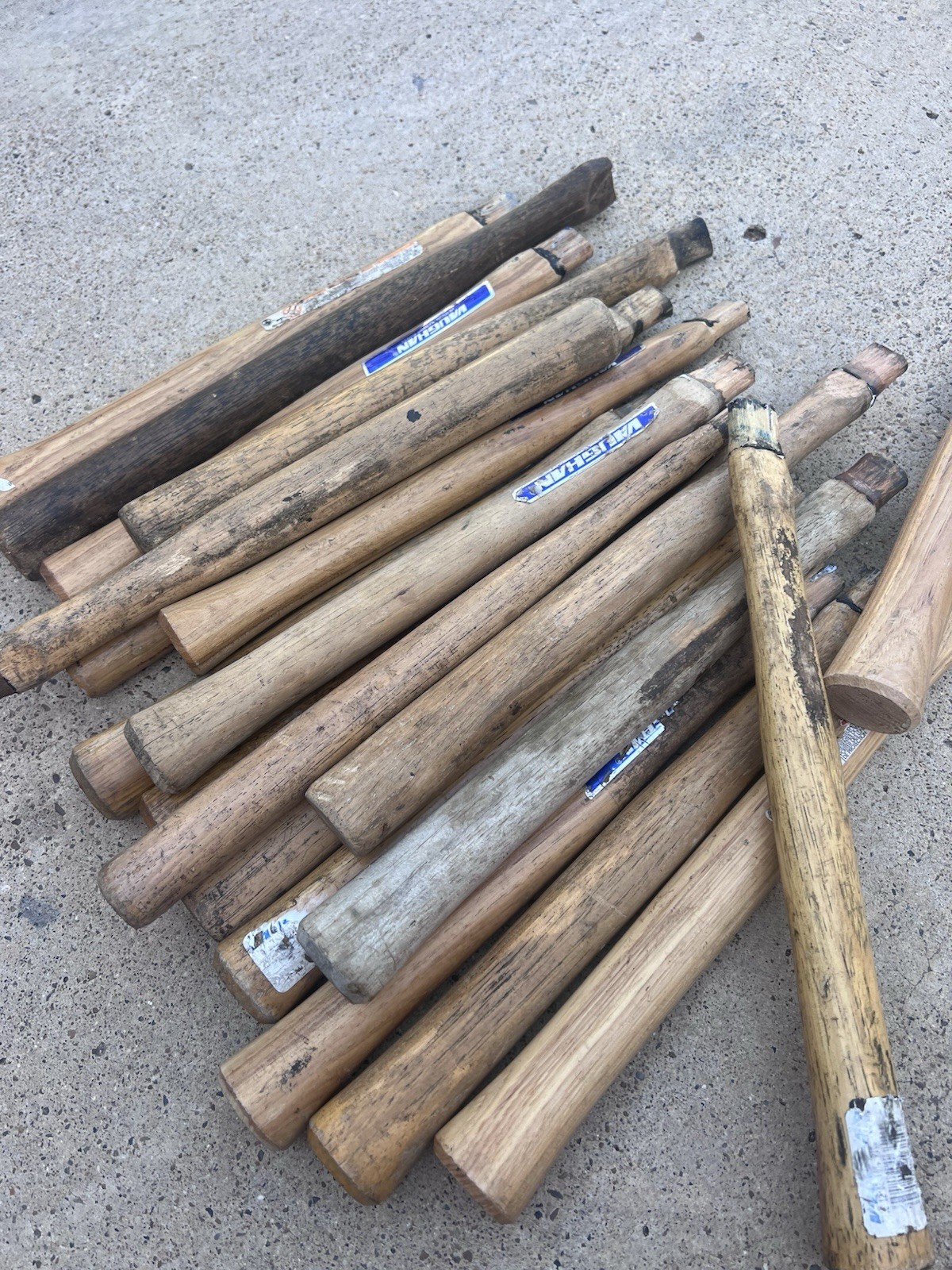 LOT of 4 Used Vaughan 12-14in Handles, Wood Turning, Repurposing, Crafting