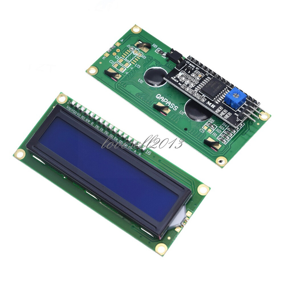 IIC/I2C/TWI/SP​​I Serial Interface1602 16X2 Character LCD Module Display Blue