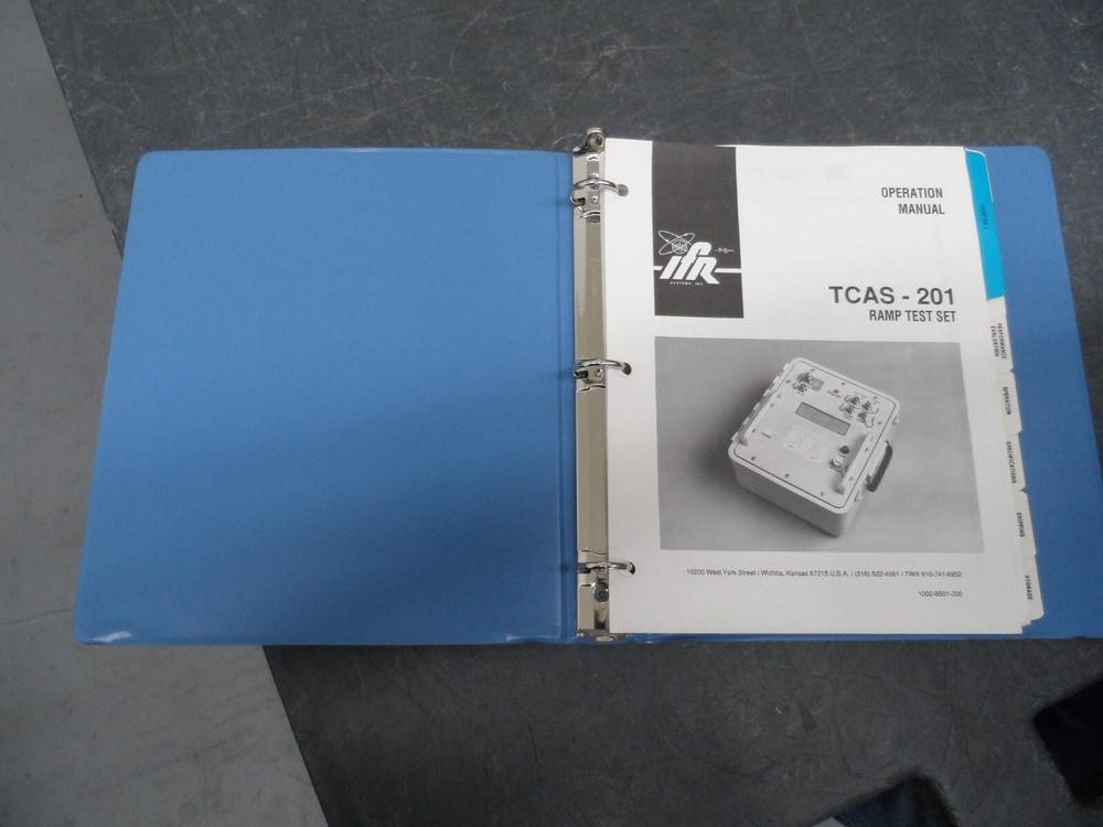 IFR TCAS-201 RAMP TEST SET OPERATION MANUAL