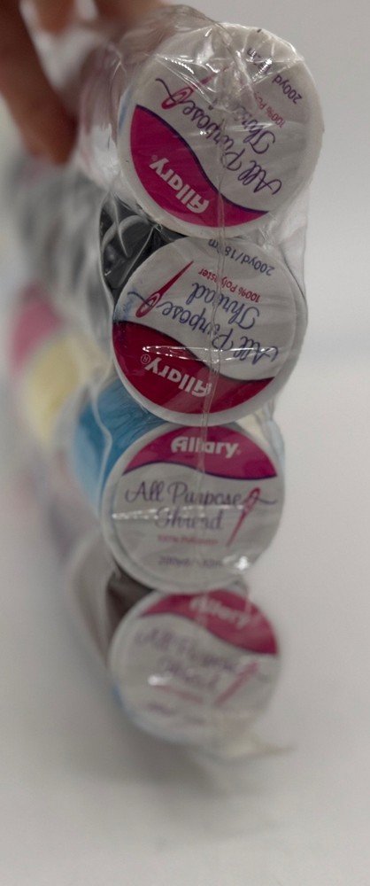 Allary All Purpose Thread 100% Polyester 200 YDS 24 Spool Count Multiple Colors