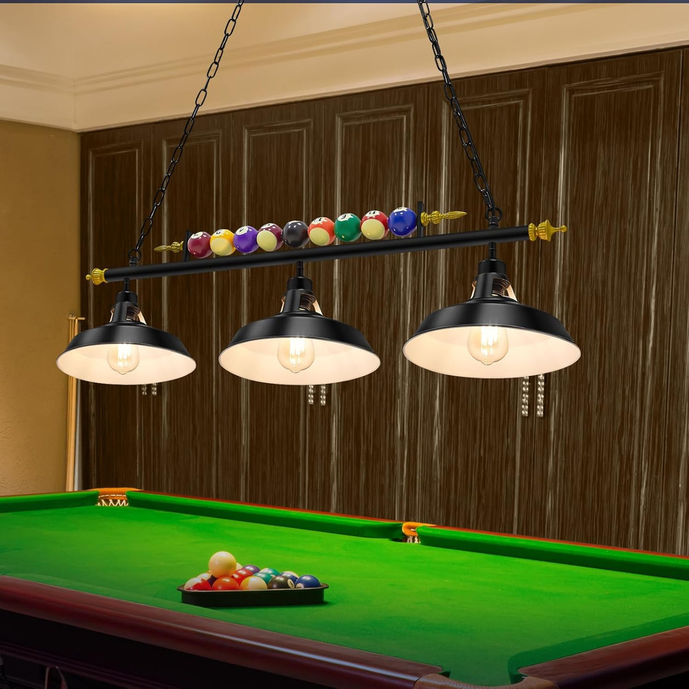 Adjustable Pool Table Lights for 7'-8' Billiard Light Hanging Pool Table Fixture