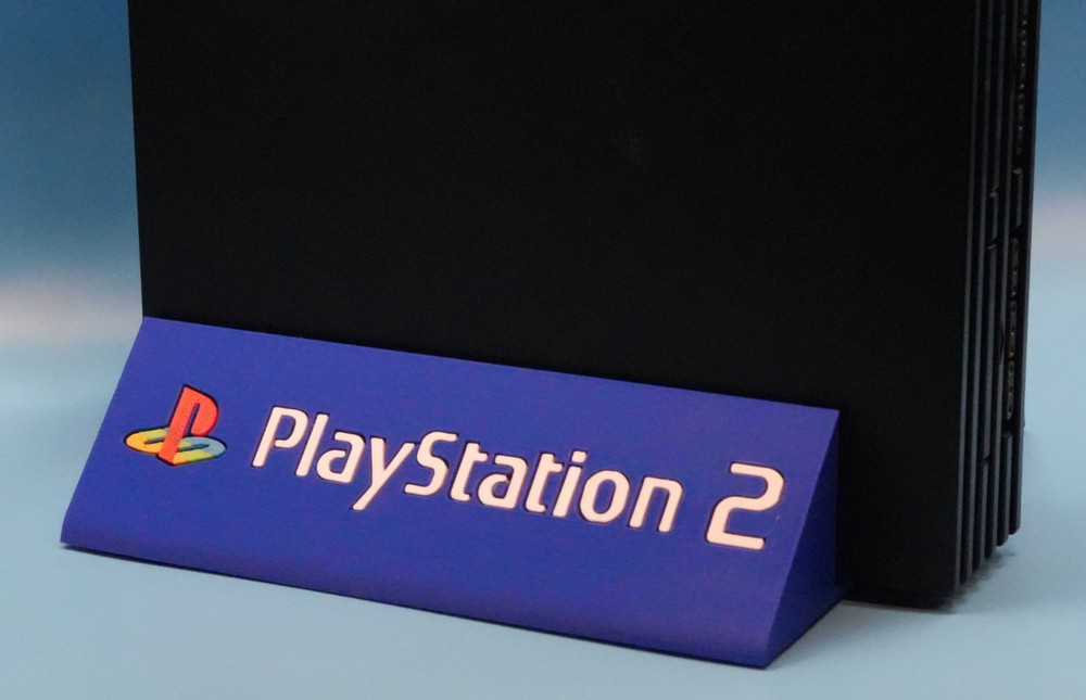 PlayStation 2 Fat vertical stand 3D Printed