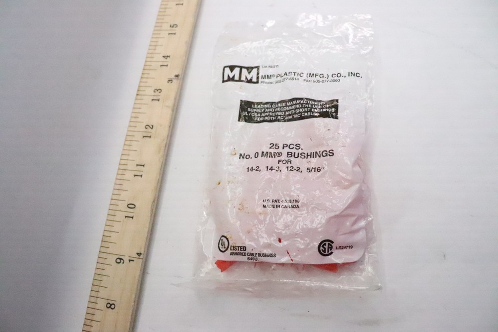 (25-Pk) MM Plastic Wire Bushing Red Plastic 0MM