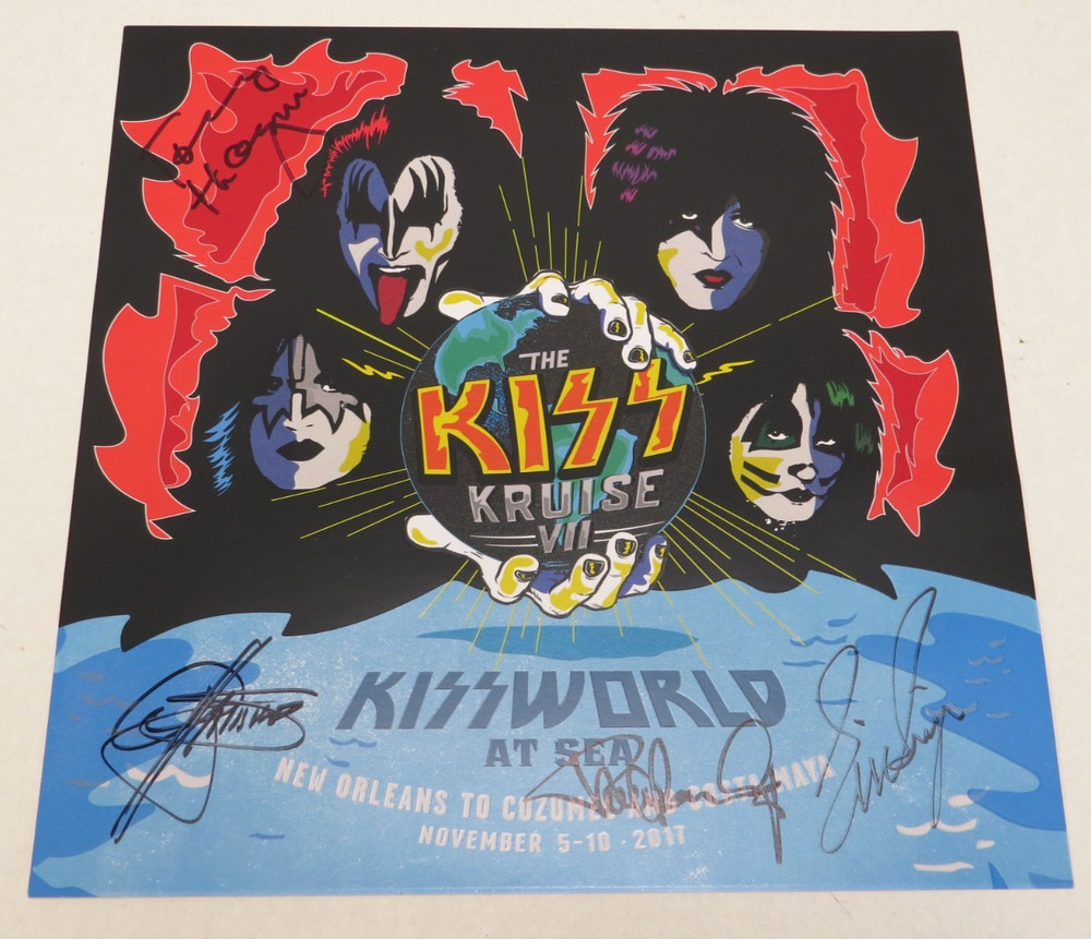 KISS KRUISE VII SIGNED AUTOGRAPHED POSTER  -  SIMMONS STANLEY SINGER THAYER