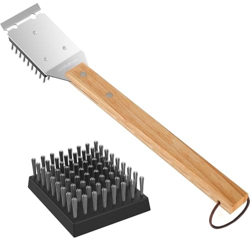 Grill Brush and Scraper for BBQ, Durable & Effective, Replaceable Normal