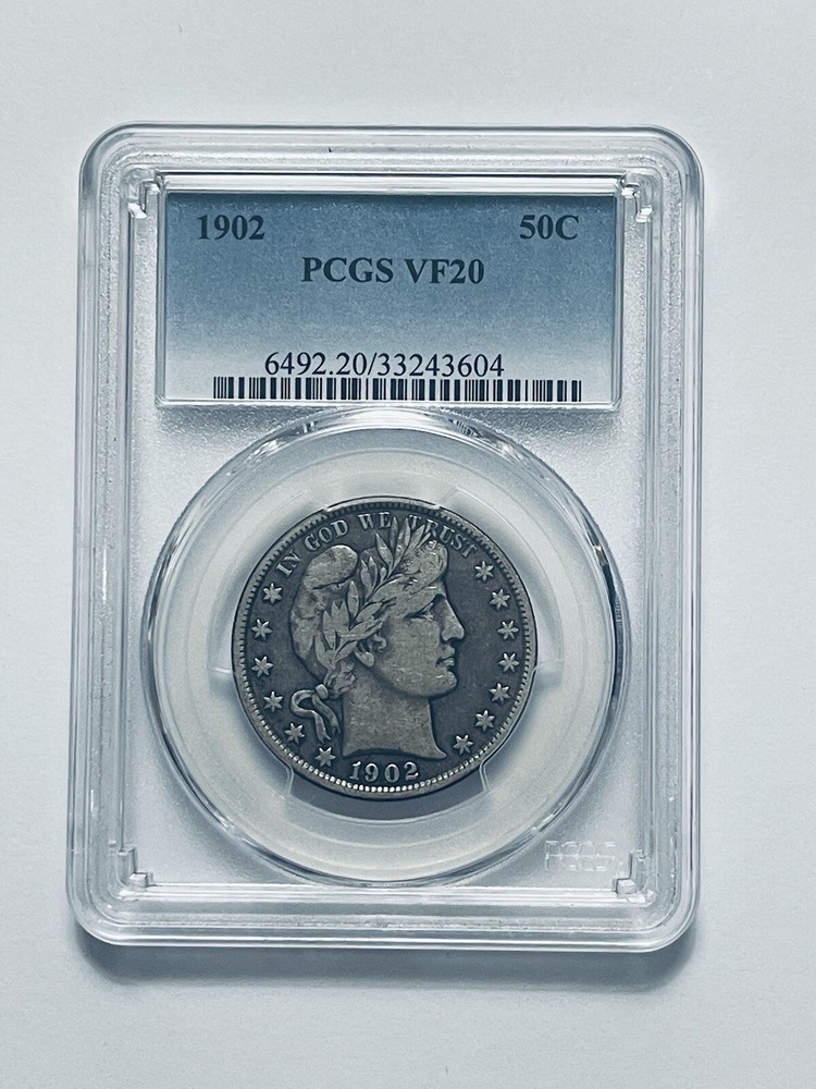 1902 Barber Half Dollar PCGS VF20