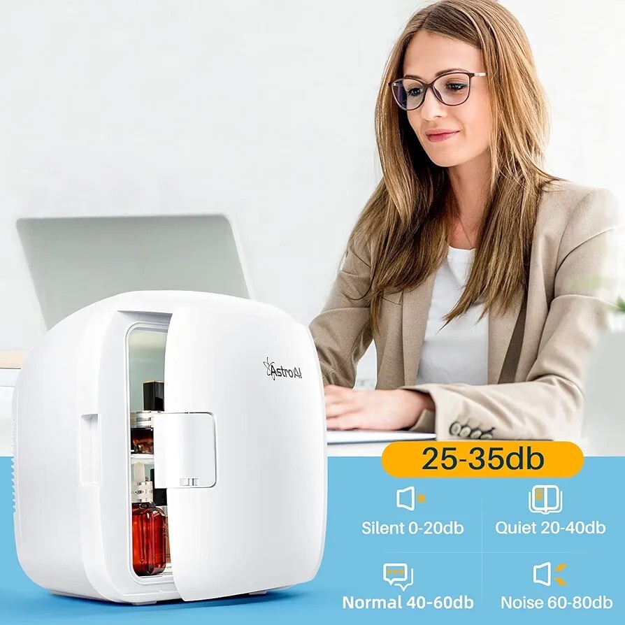 Mini fridge, holds 12 cans, cooling and warming.