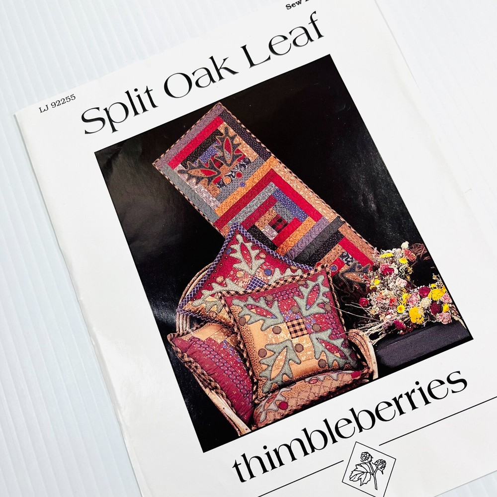 Thimbleberries LJ92255 Split Oak Leaf Tablerunner Quilt PATTERN & Pillow Pattern