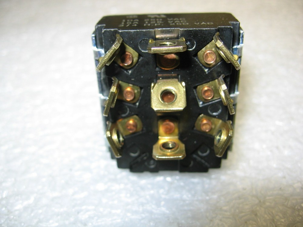 CH 3PDT Maintained Toggle Switch On-Off-On 9 Screw Term. 600V 15 amp Panel Mount