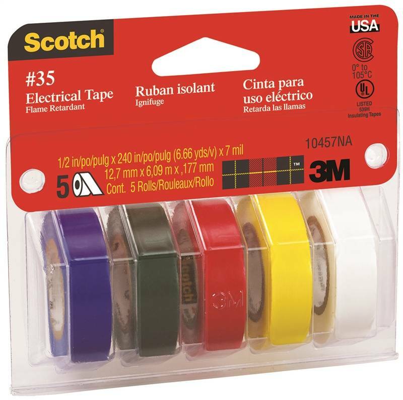 Scotch 10457 Electrical Tape Kit, PVC Backing