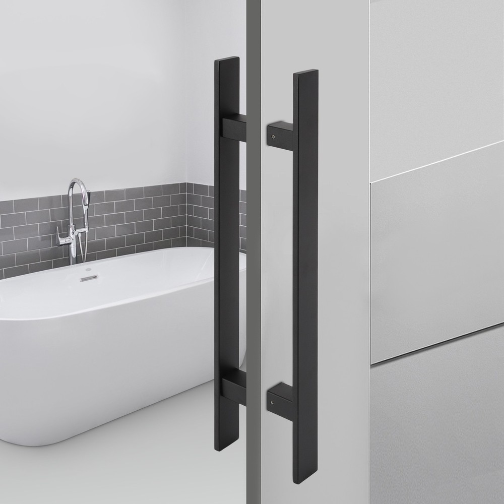 Stainless Steel Double Sided Push Pull Door Handle, H-shaped Door Pull Handle