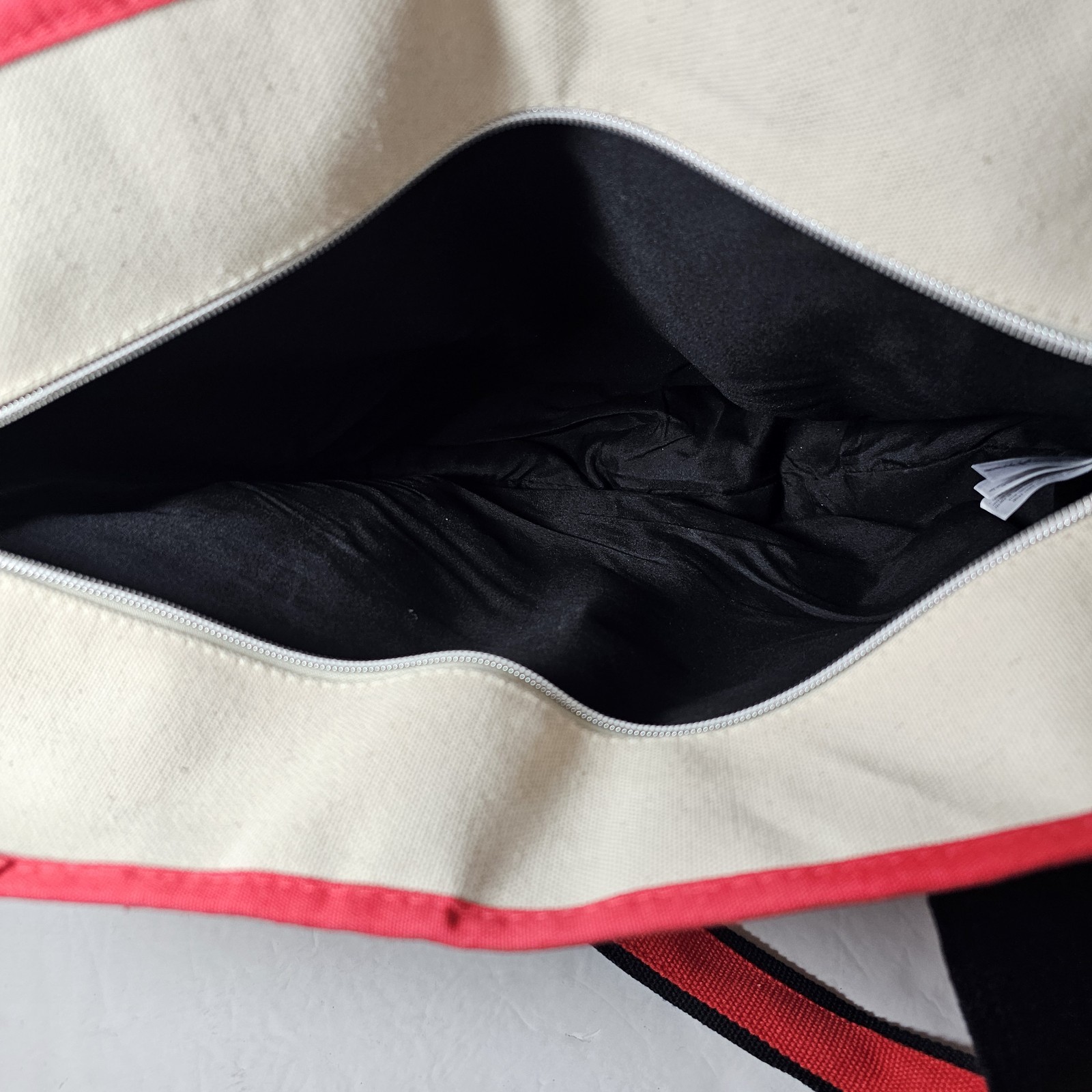 Disney Parks Walt World Canvas Mickey Mouse Allover Tote Bag Heavy Duty Zipper