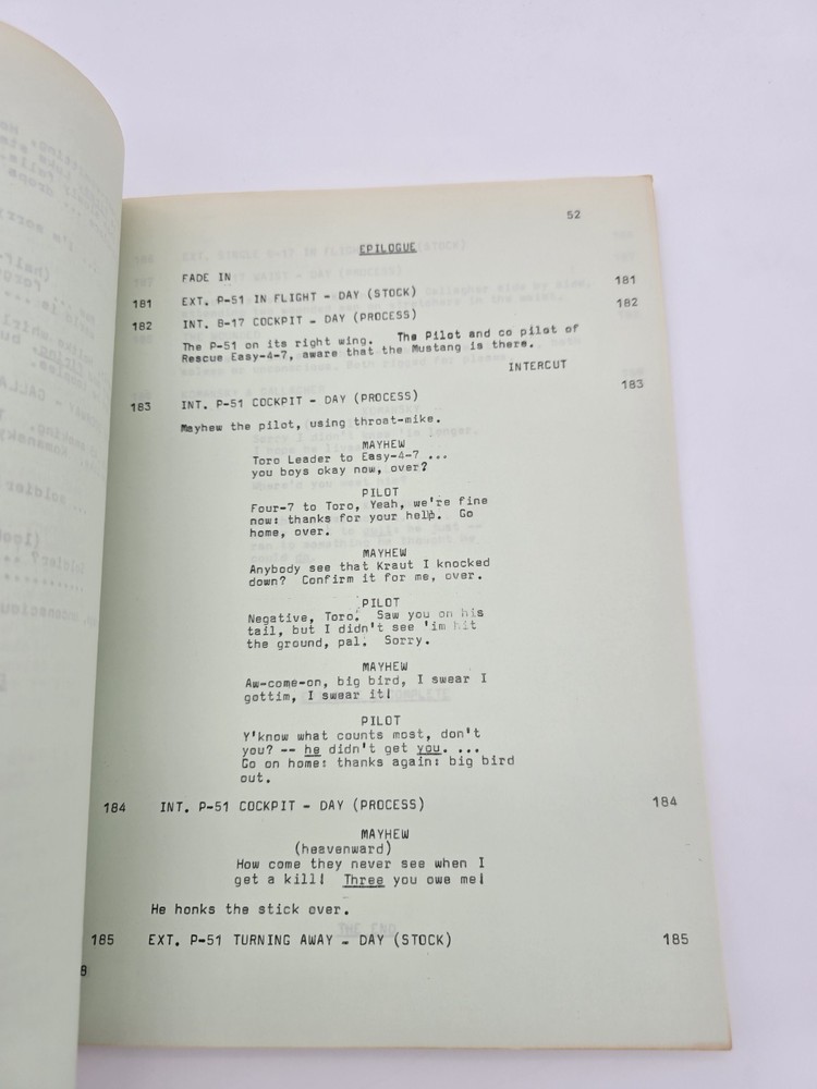 12 O'CLOCK HIGH / William D. Gordon 1966 TV Series Script, "Graveyard"