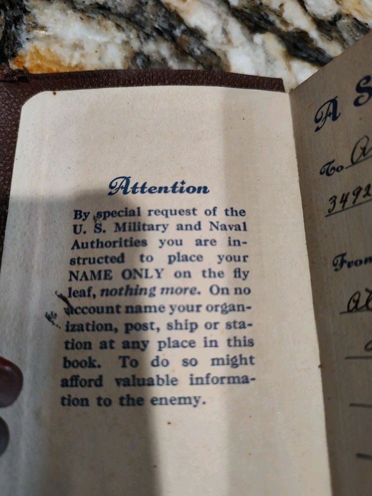1941 WWII US Army New Testament W/Psalms Pocket Edition Franklin D.Roosevelt