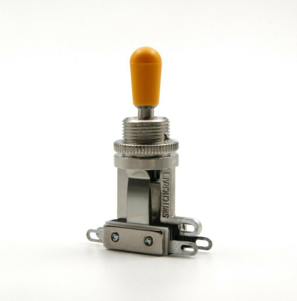 Switchcraft 3-Way Short Toggle Switch w/ Genuine Switchcraft Amber Tip