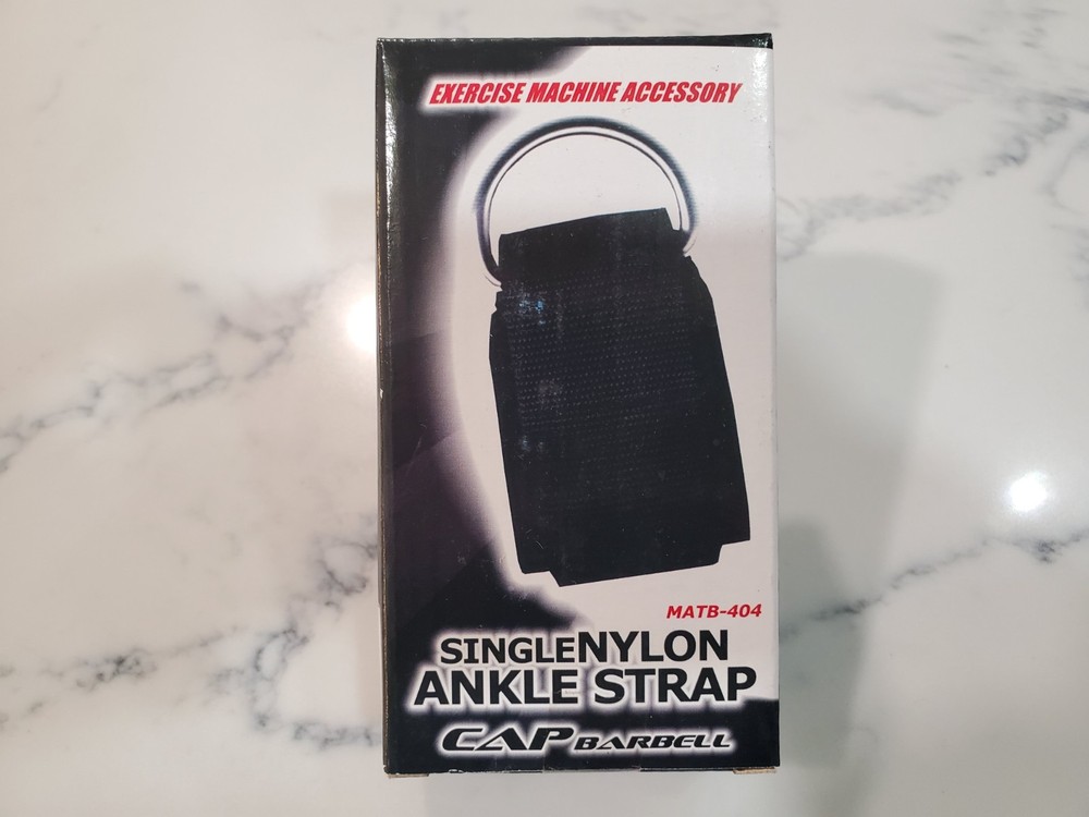 CAP BARBELL Single Nylon Ankle Strap MATB-404 Black Adjustable Exercise Machine