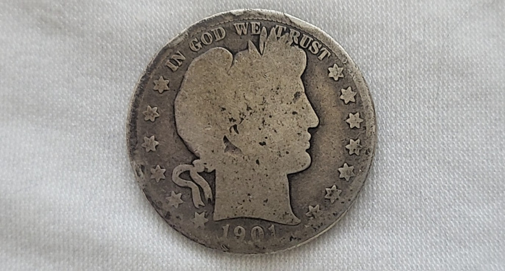 1901 Barber Half Dollar in Poor Condition