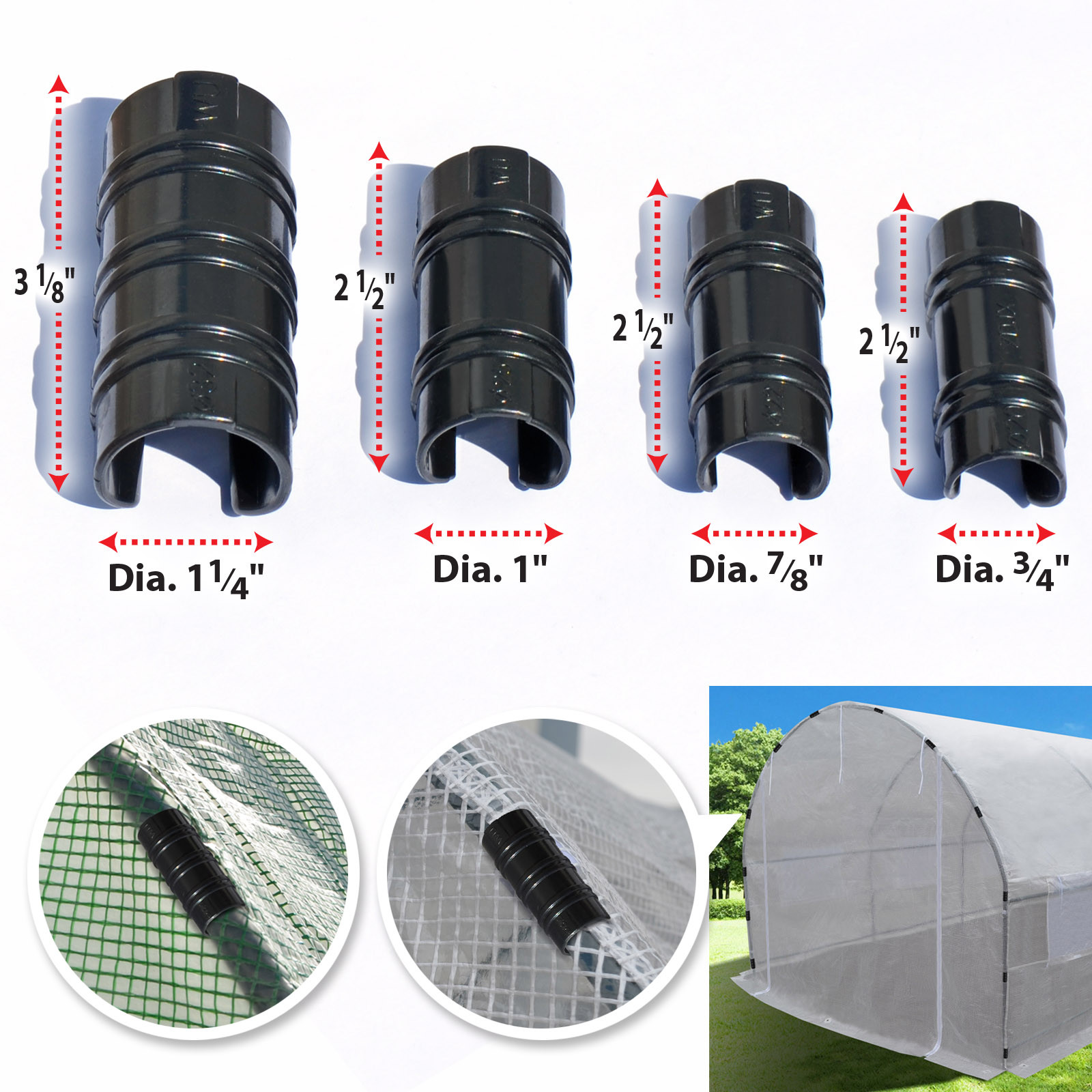 ABS Greenhouse Cover Clamp for Plastic Fabric Shade Banner Frame