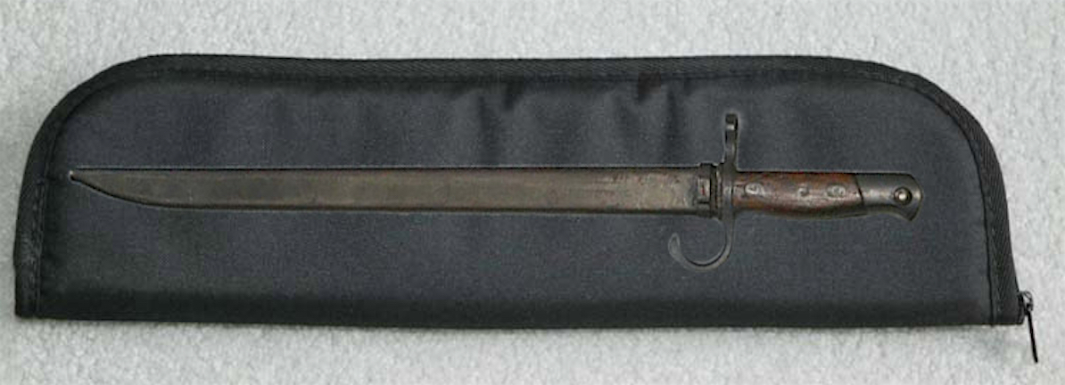 24" X 5" Custom Bayonet Case padded, zippered - Perfect fit for Large Bayonets