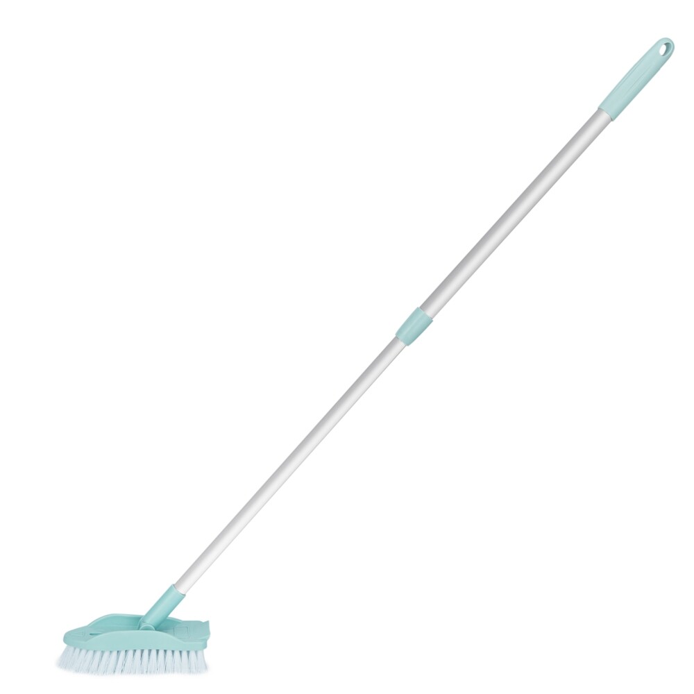 Long Handle Floor Scrub Brush Kitchen Bathroom Brush with Rotatable Head