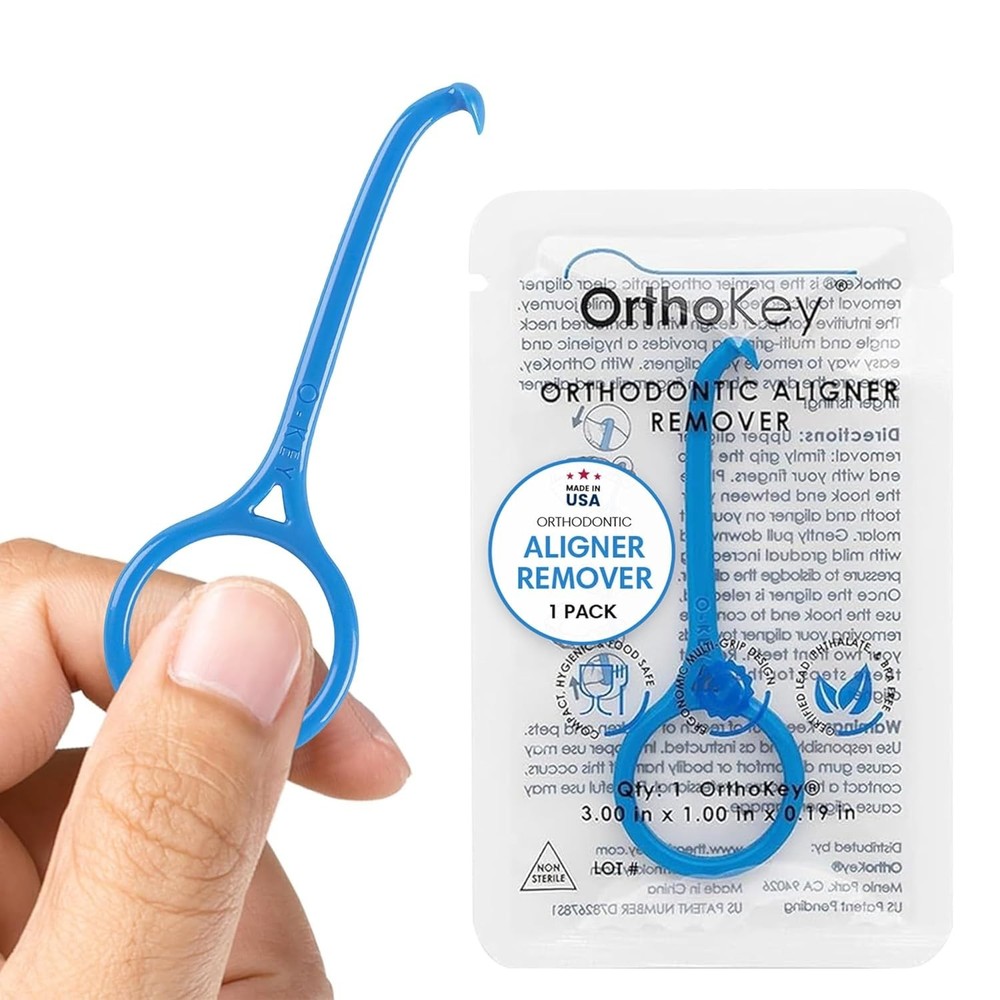 Compact Blue Aligner Remover - Nail-Friendly & Hygienic Retainer Tool - 1-Pack
