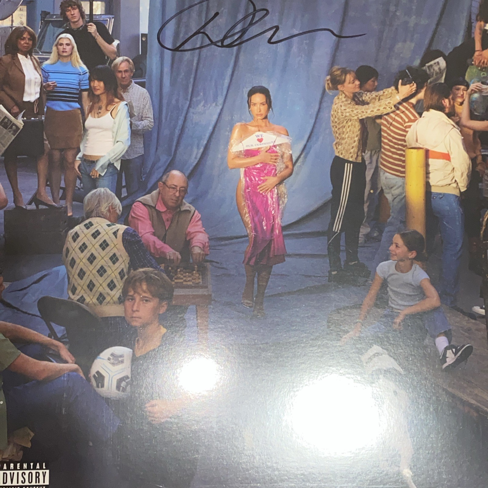 Demi Lovato It's Not That Deep Vinyl Signed On Cover Indie Exclusive Ivory LP