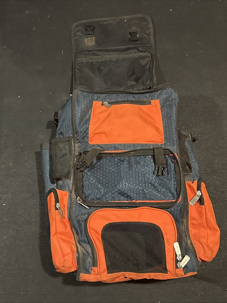 Boombah Superpack Baseball/Softball Bat Pack - Backpack - Orange/ Blue