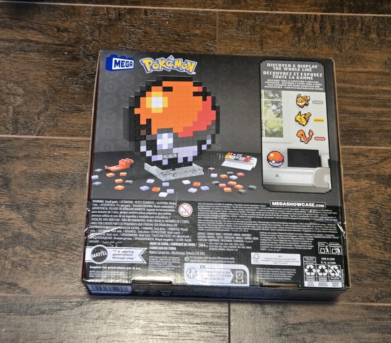 Mega Bloks - Pokemon Classic Poke Ball, Pixel Art, 342 Piece Building Toy Set