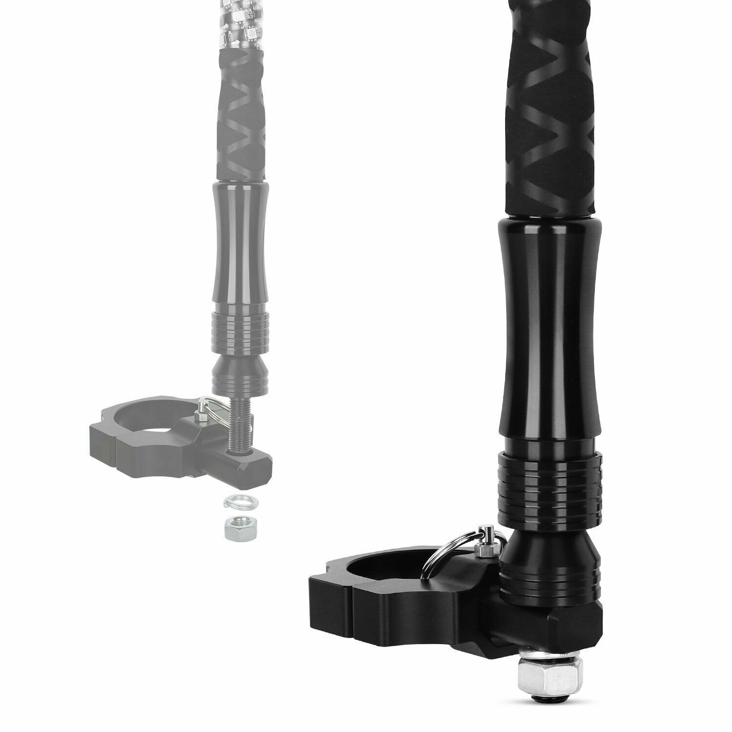 Pair UTV ATV Mount Brackets For LED Whip Light Bar Fit 1.75" to 2" Rollbar Cage