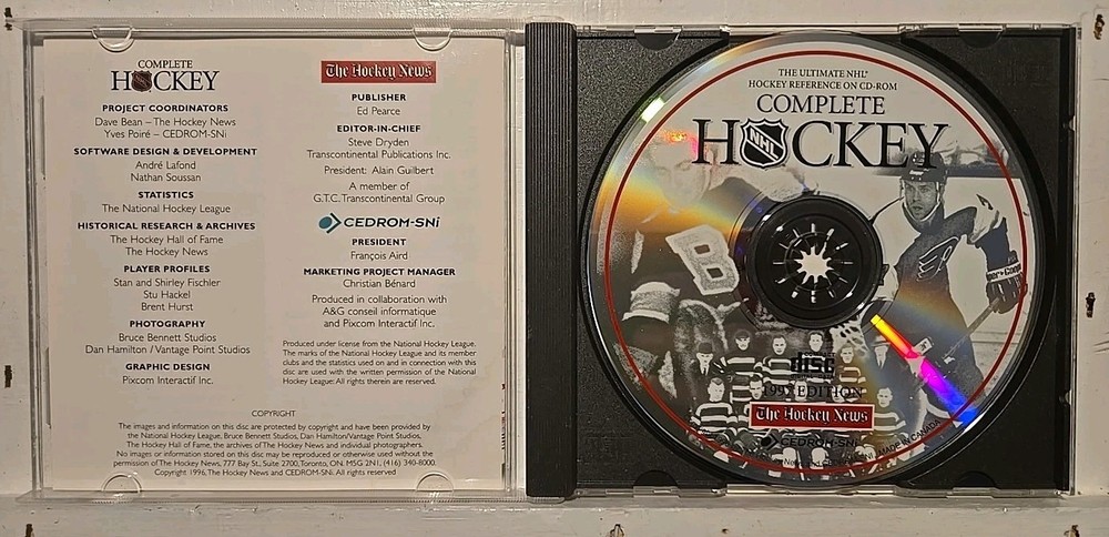 Complete NHL Hockey Reference CD ROM 1997 Edition PC