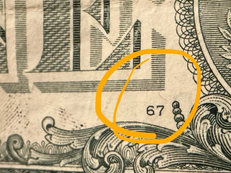 67 One Dollar Bill