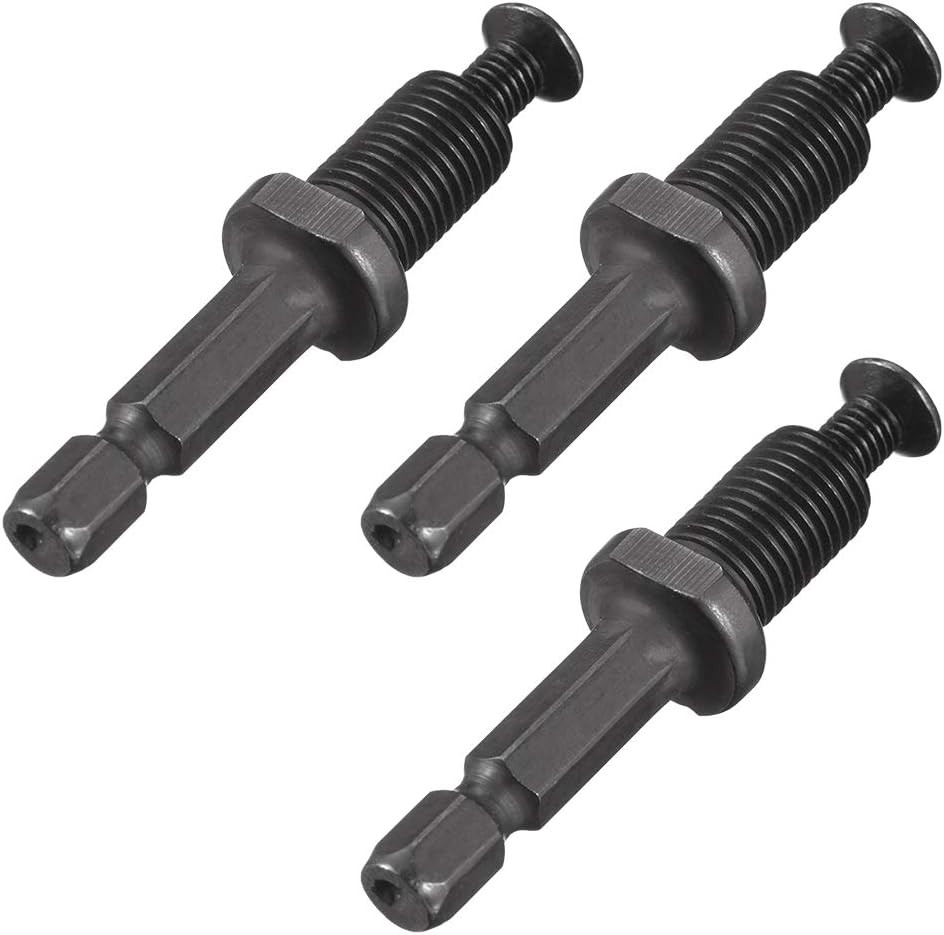 Drill Chuck Adapter 3/8-24UNF Thread Keyless Drill Chuck Adapter Hex Shank for I