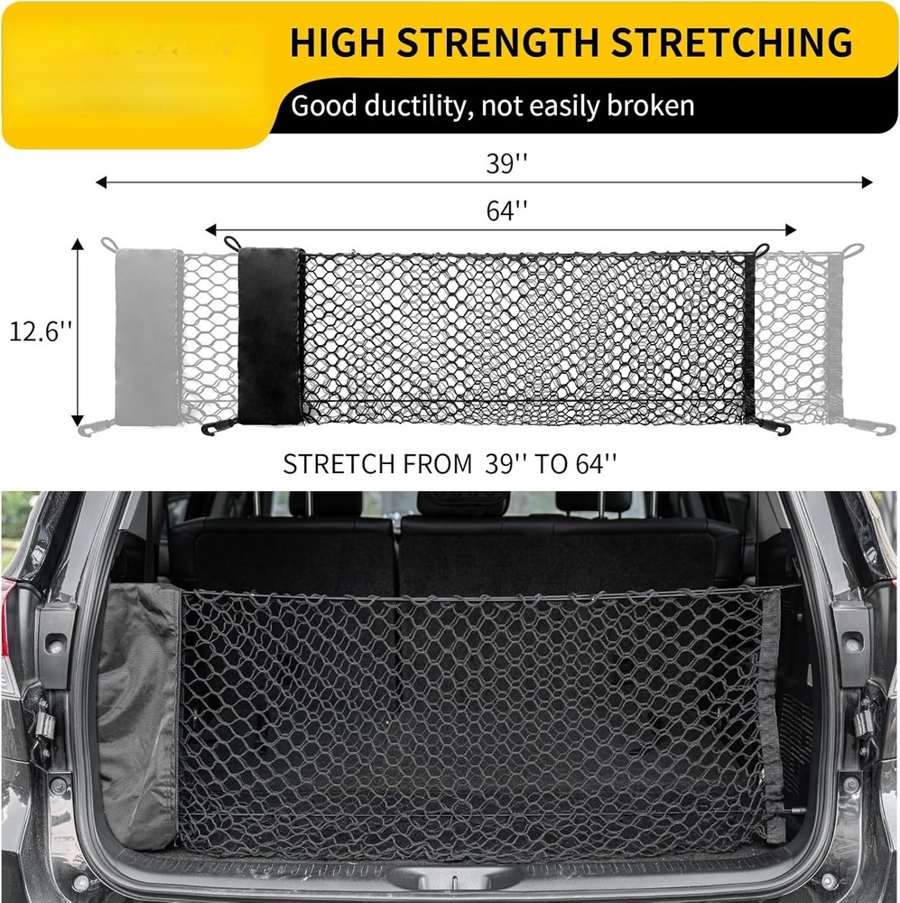 Double-Layer Envelope-Style High-Density Mesh Trunk Organizer