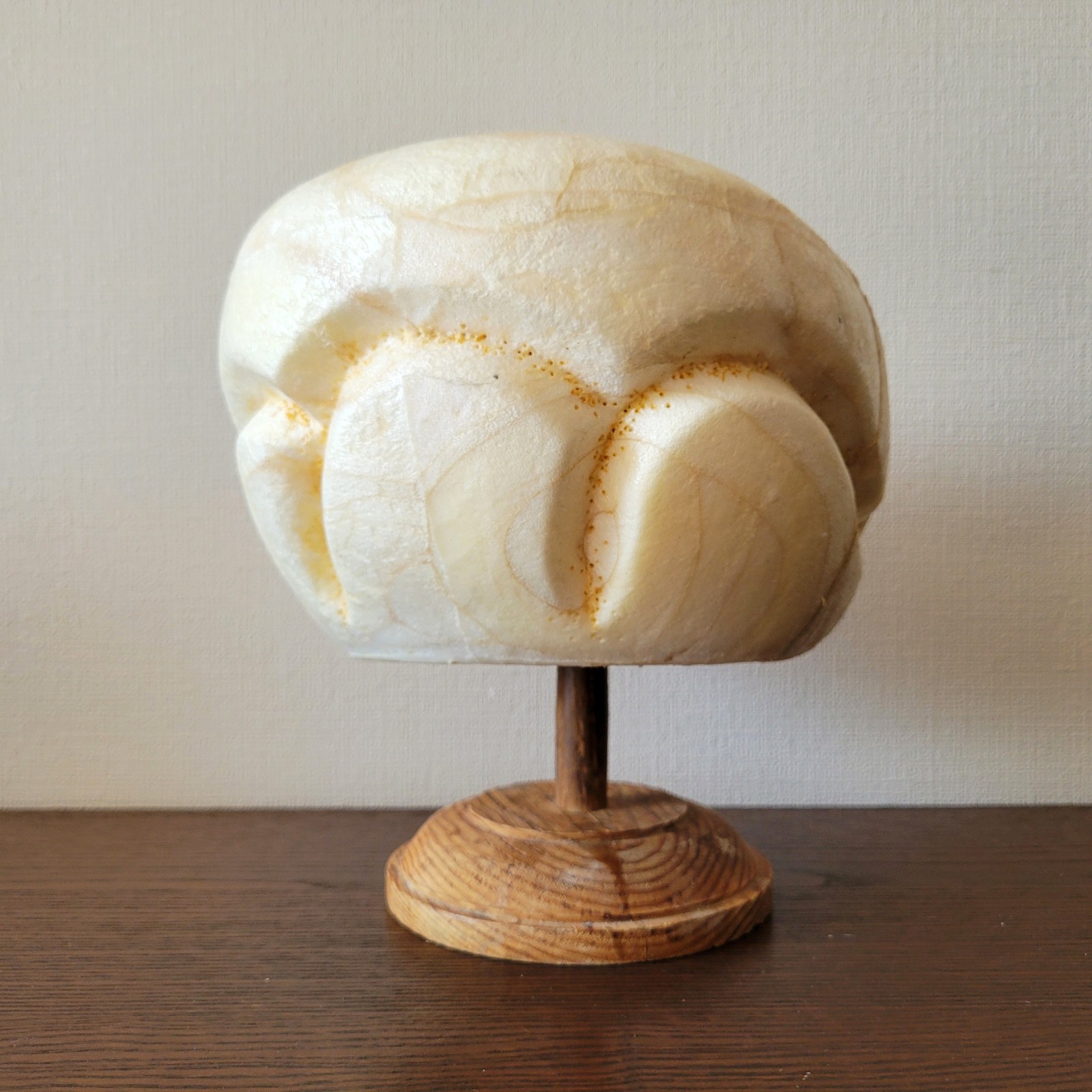 Crown beret Millinery Hat Block Plastic vintage form Antique mold Wooden Puzzle