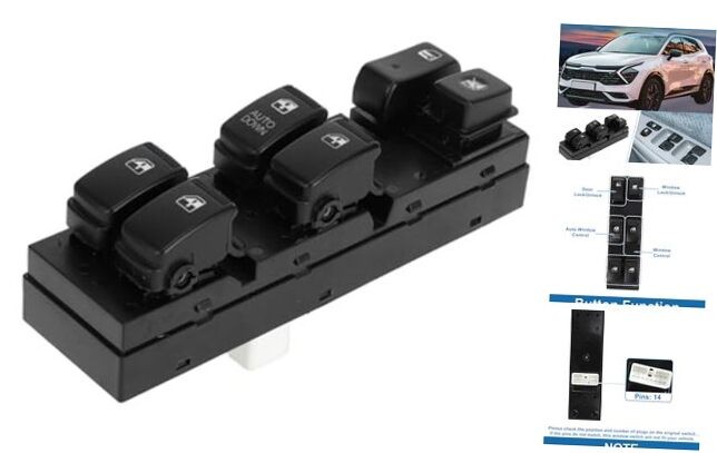 Car Power Window Switch Front Left Driver Side Window Control Switch for Kia