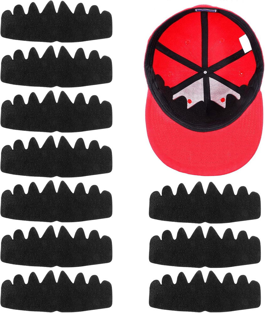 10 PCS Black Baseball Caps Inserts, Flexible Washable Hat Shaper Insert Reusable