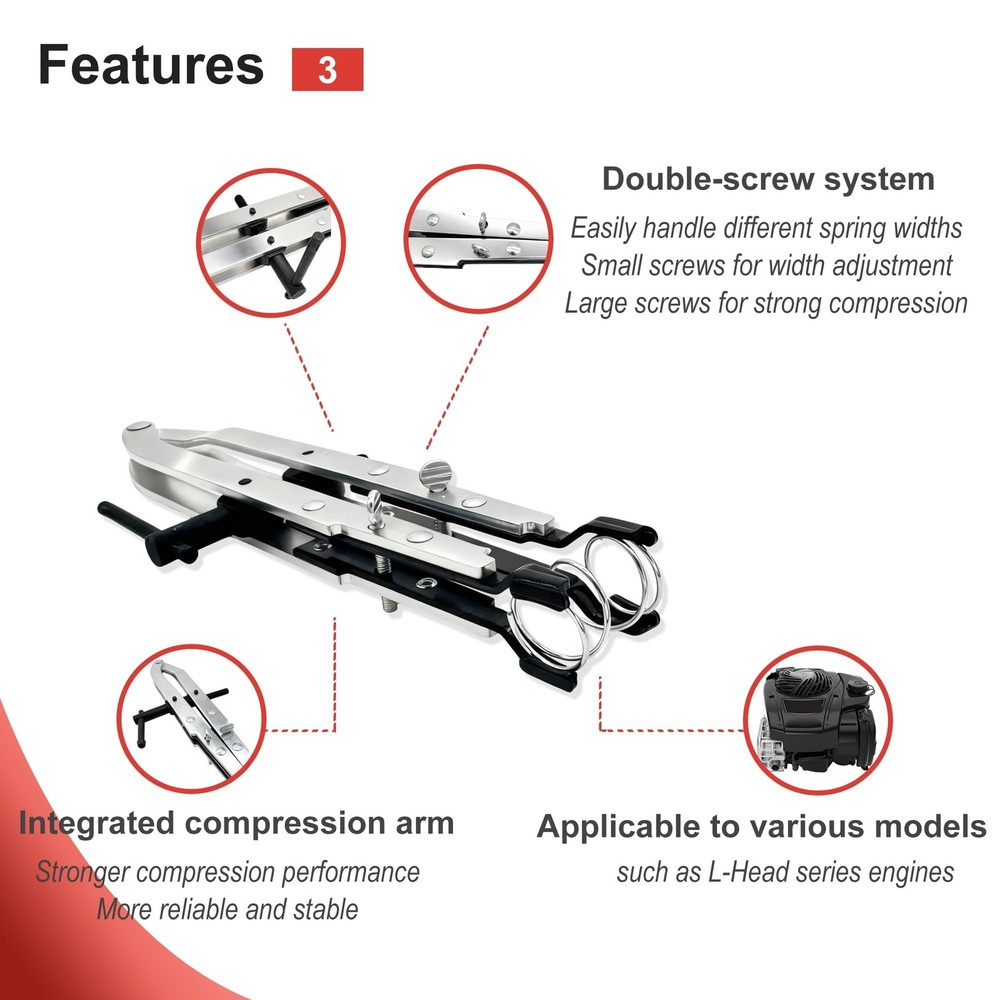 19063 Valve Spring Compressor Tool, Manual Engine Service Tool for Briggs and...