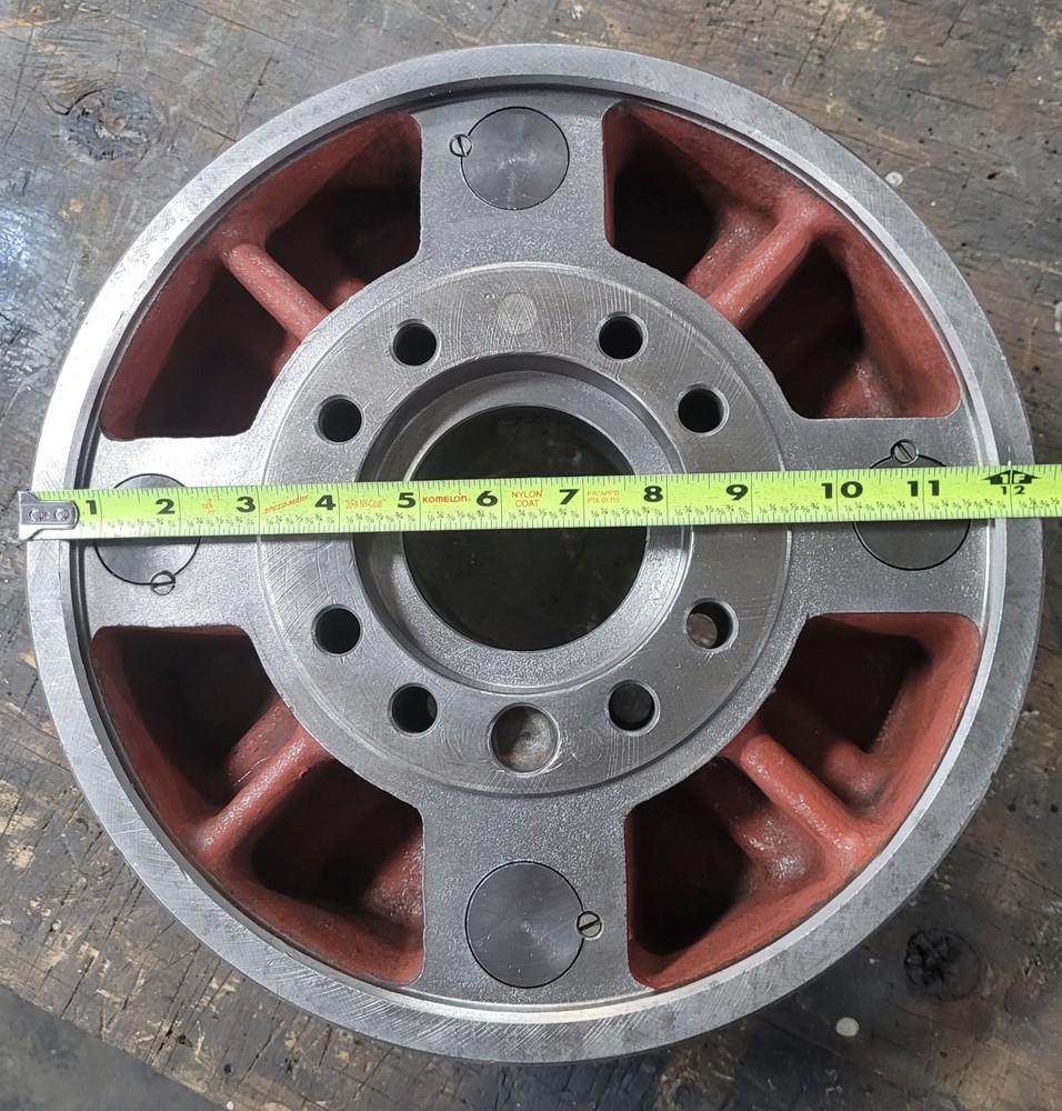 12in Bison Lathe Chuck – 4 Jaws Plain Back
