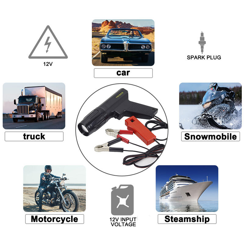 Car Petrol Engine Ignition Timing Detector Xenon Light Inductive Strobe Test