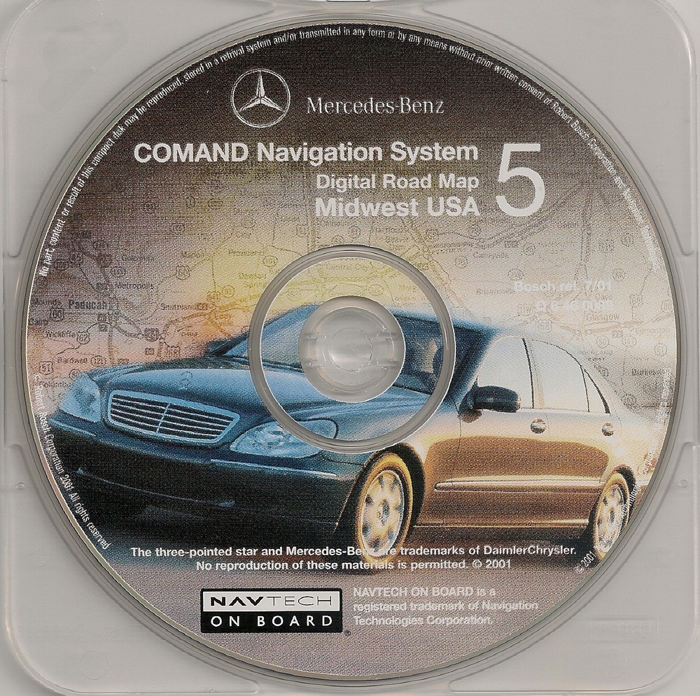 2000 2001 2002 Mercedes E-Class E55 E430 E320 Navigation CD Cover Midwest region