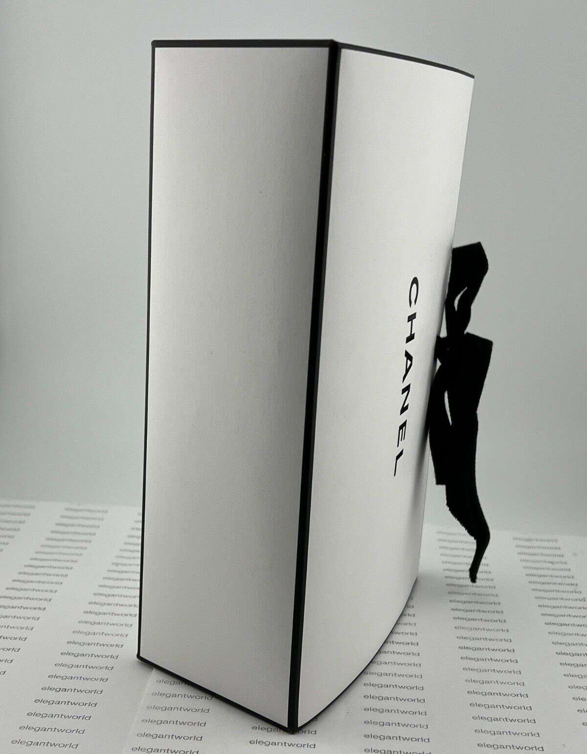 CHANEL Origami Signature GIFT BOX w/ Ribbon & Tissue 8.75" x 5.5" x 3" AUTHENTIC